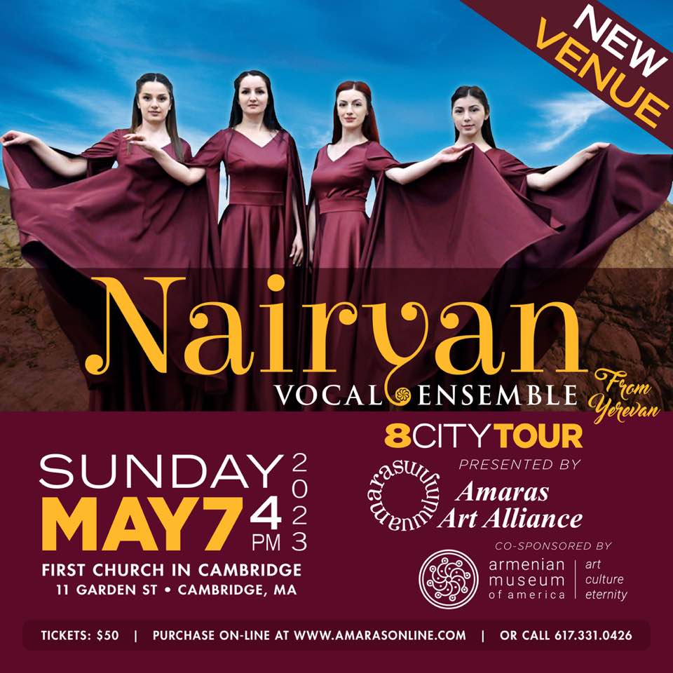 Nairyan Vocal Ensemble – April 18 thru May 7