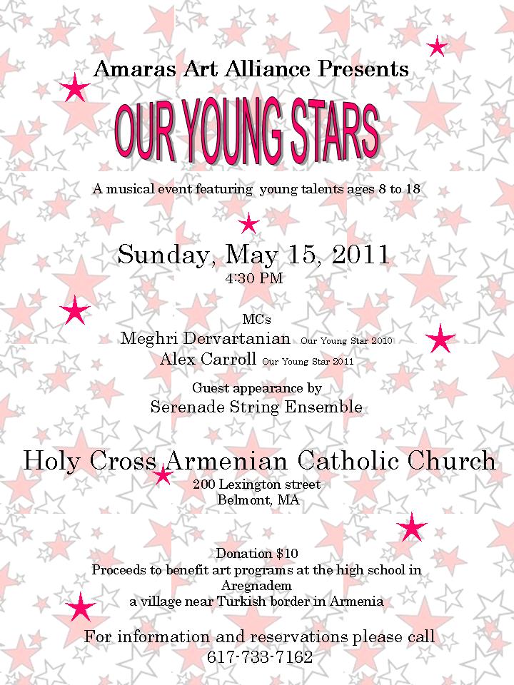 Recital/Our Young Stars performing – May 15