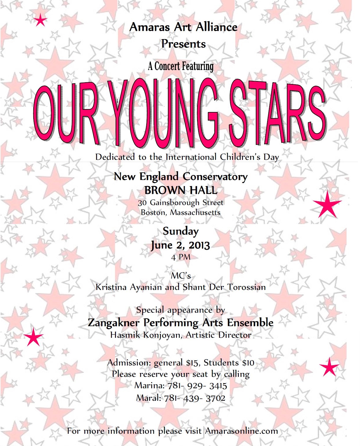 Recital/Our Young Stars performing – June